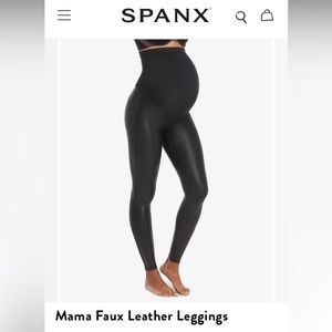 SPANX Mama Faux Leather Leggings